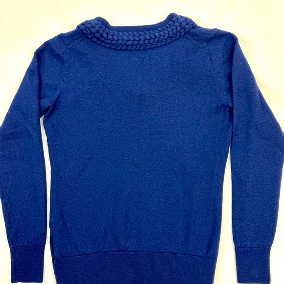 Brooks Brothers Royal Blue Extra Fine Italian Merino Wool V Neck Sweater… - Picture 2 of 7